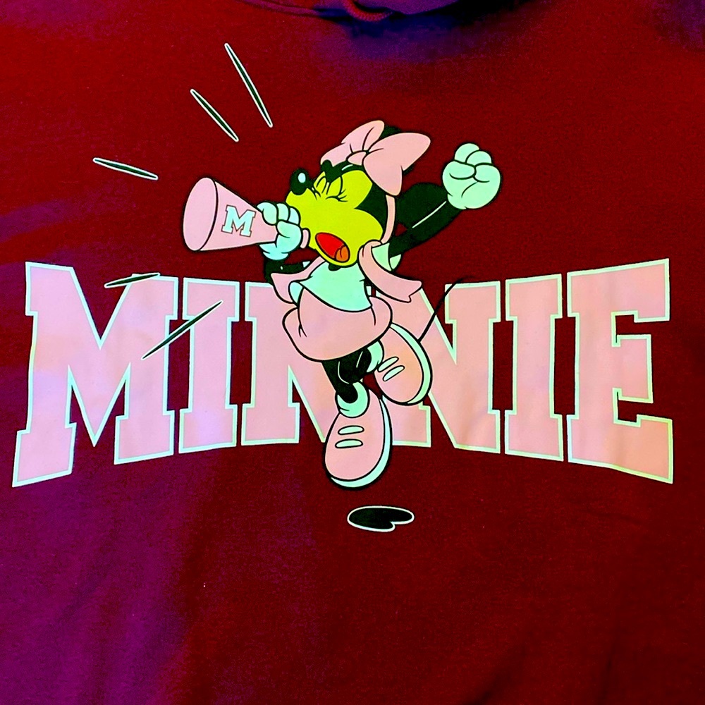 Minnie Mouse Cheerleading Graphic Hoodie - Size Extra Large XL - NWT - Picture 2 of 3